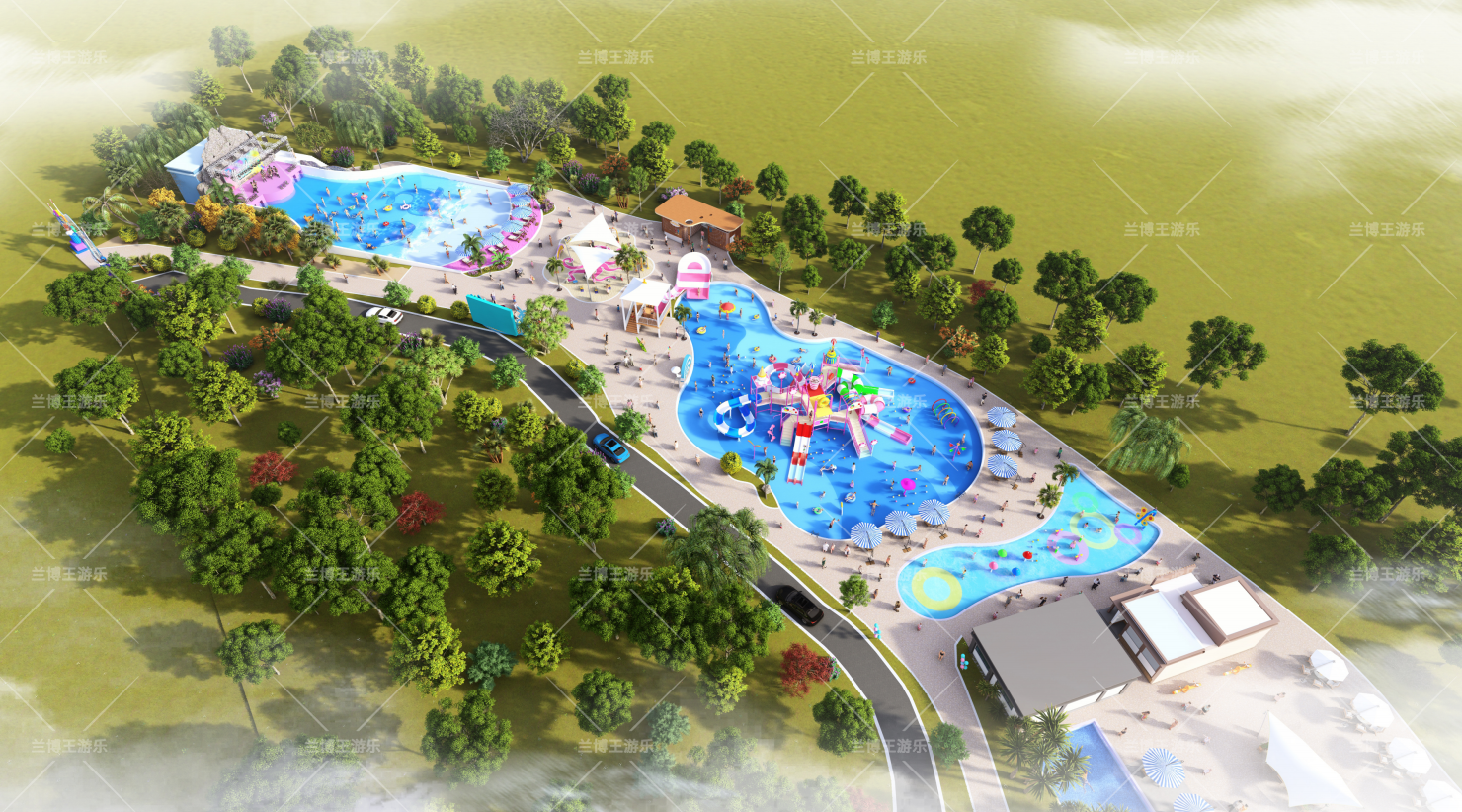 680000 yuan special offer plan for a 6000 square meter water park venue